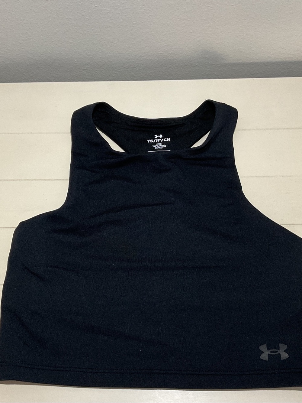 Under Armour Black High-Neck Crop Sports Tank